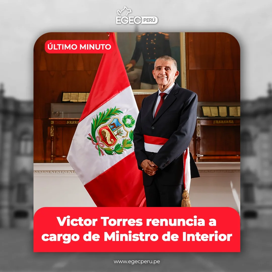 Victor Torres renuncio al cargo de ministro del Interior